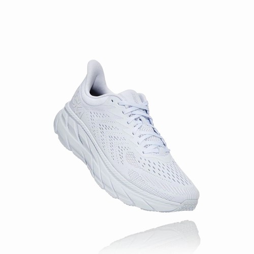 Hoka One One CLIFTON 7 Road Running Shoes For Men India White IN-3824